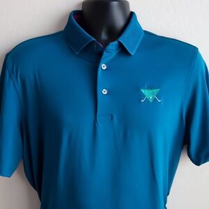 Greyson Wilshire CC LA Classic Golf Polo Shirt‎ Men's M Teal Citi Sponsor